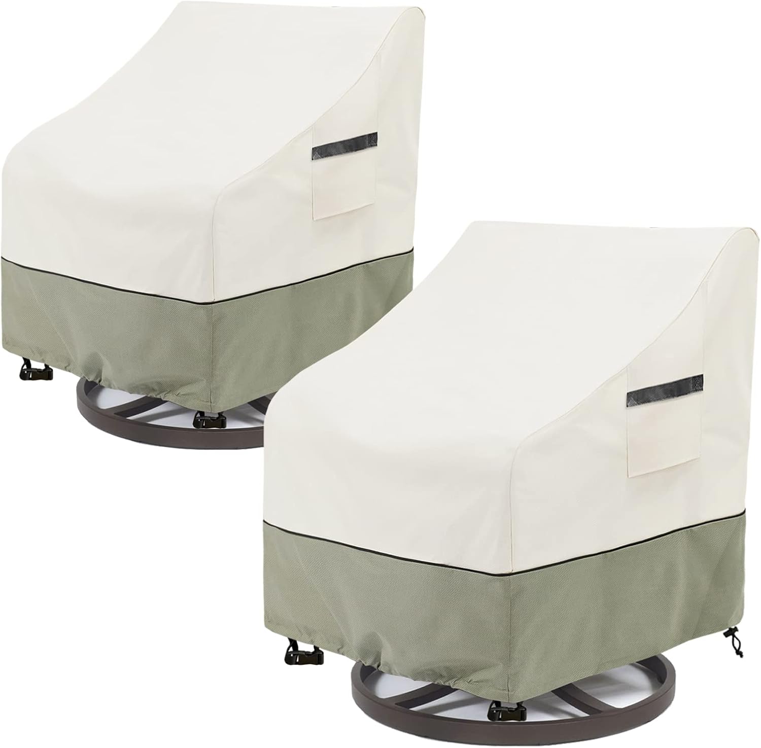 Outdoor Swivel Lounge Chair Cover 2 Pack,100% Waterproof Heavy Duty Covers,(33 W...