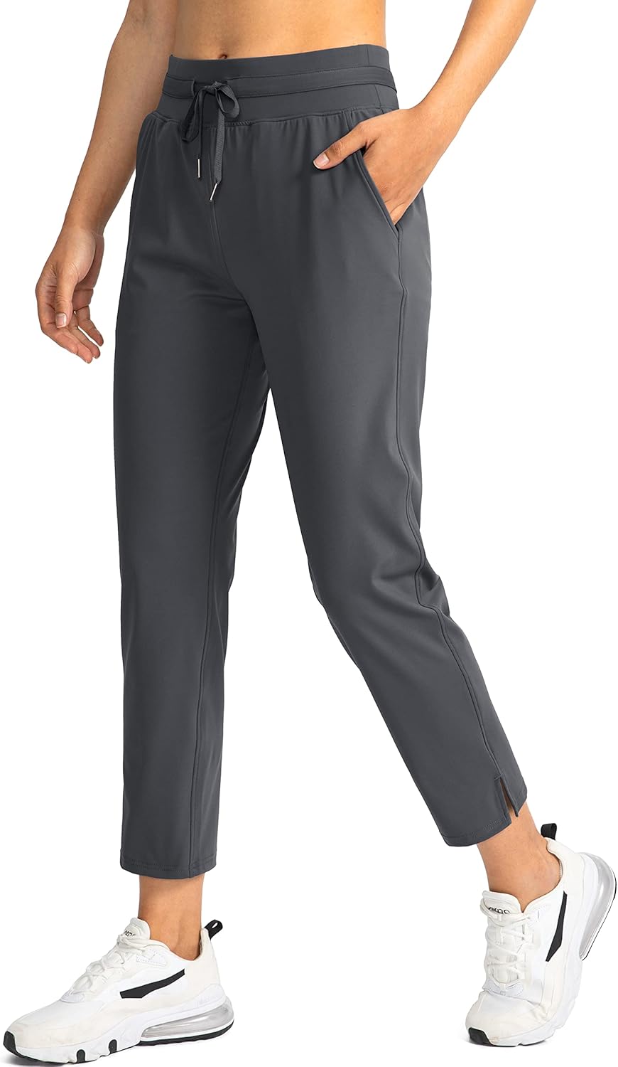Soothfeel Women's Pants with 4 Pockets 7/8 Stretch High Waisted Sweatpants Trave...