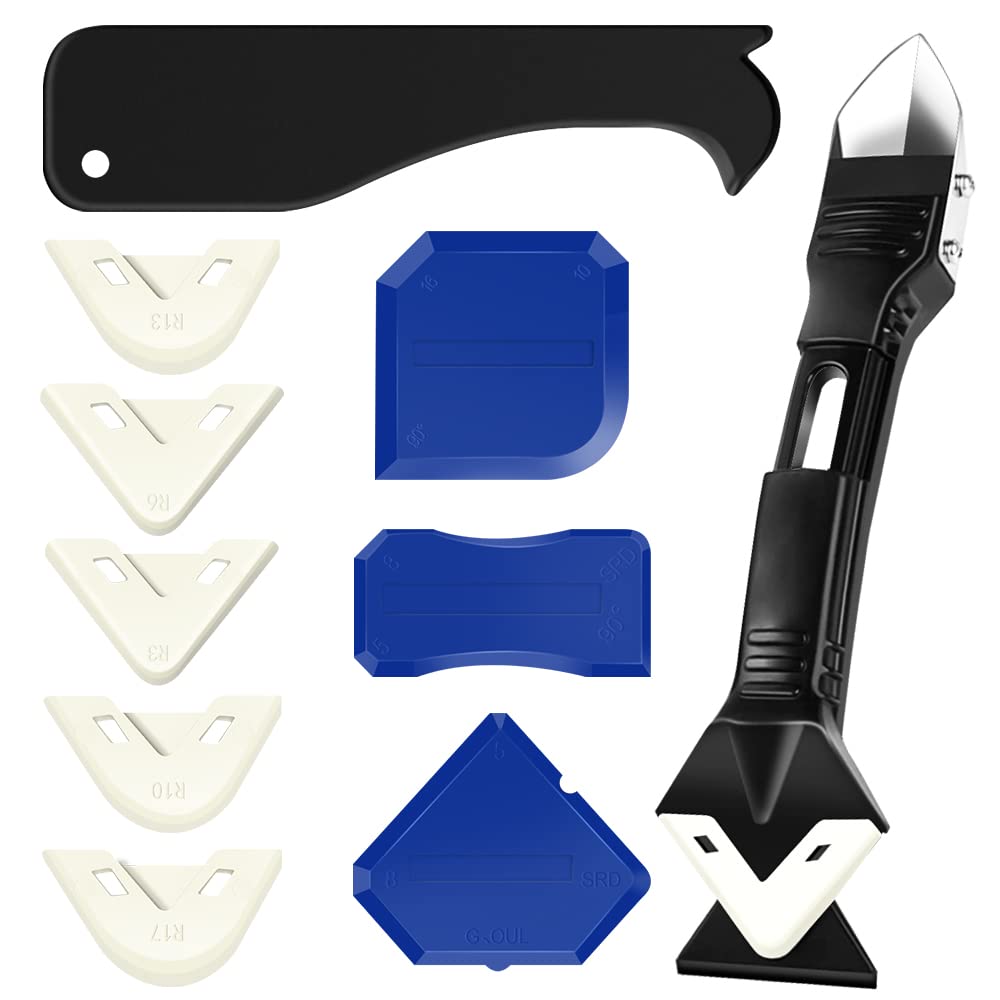 Silicone Remover Tool, Caulking Tool Kit 3 In 1, Caulking Multi Smoothing Remova...