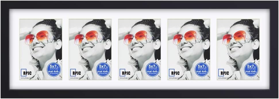 RPJC Solid Wood Collage Picture Frame, Special Photo Frame with 5 Openings for 5...