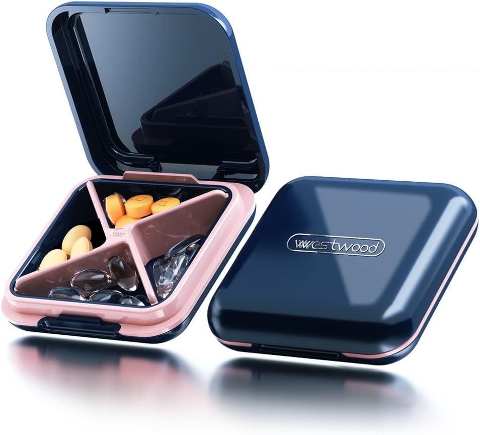 Pill Box, Moistureproof Small Pill Box, Portable Pill Box Organiser for Travel,...