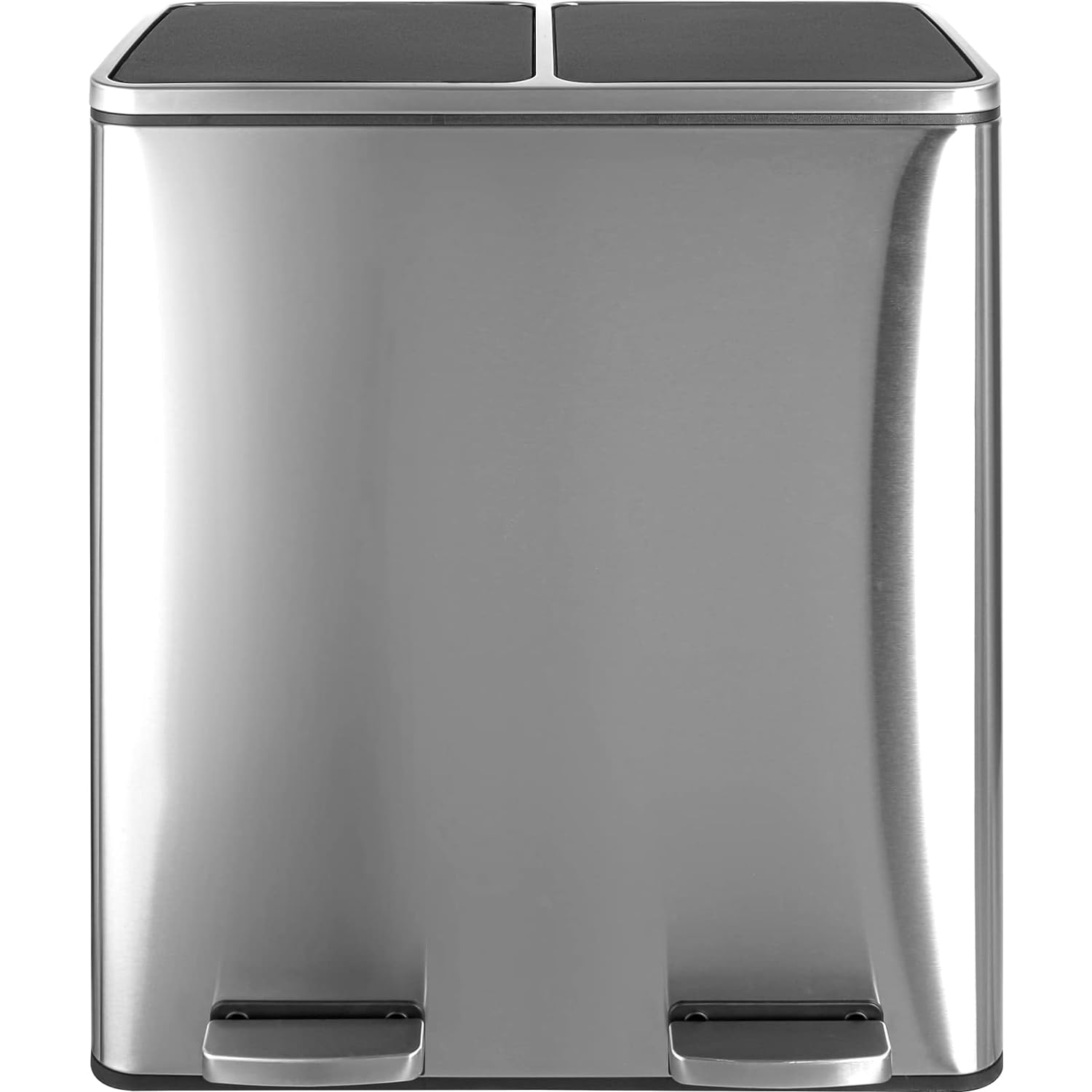 AthLike 60L(16 Gal) Dual Trash Can, Stainless Steel Kitchen Garbage Can, Double...