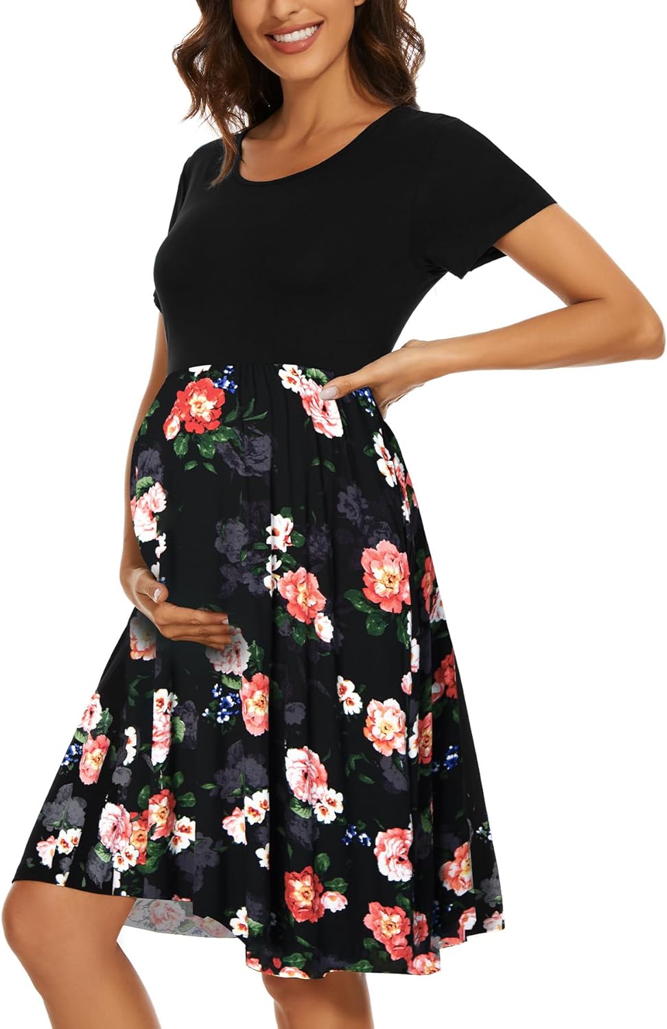 Women's Dress, Special Short Sleeve Maternity Clothes with Patchwork, Innovative...