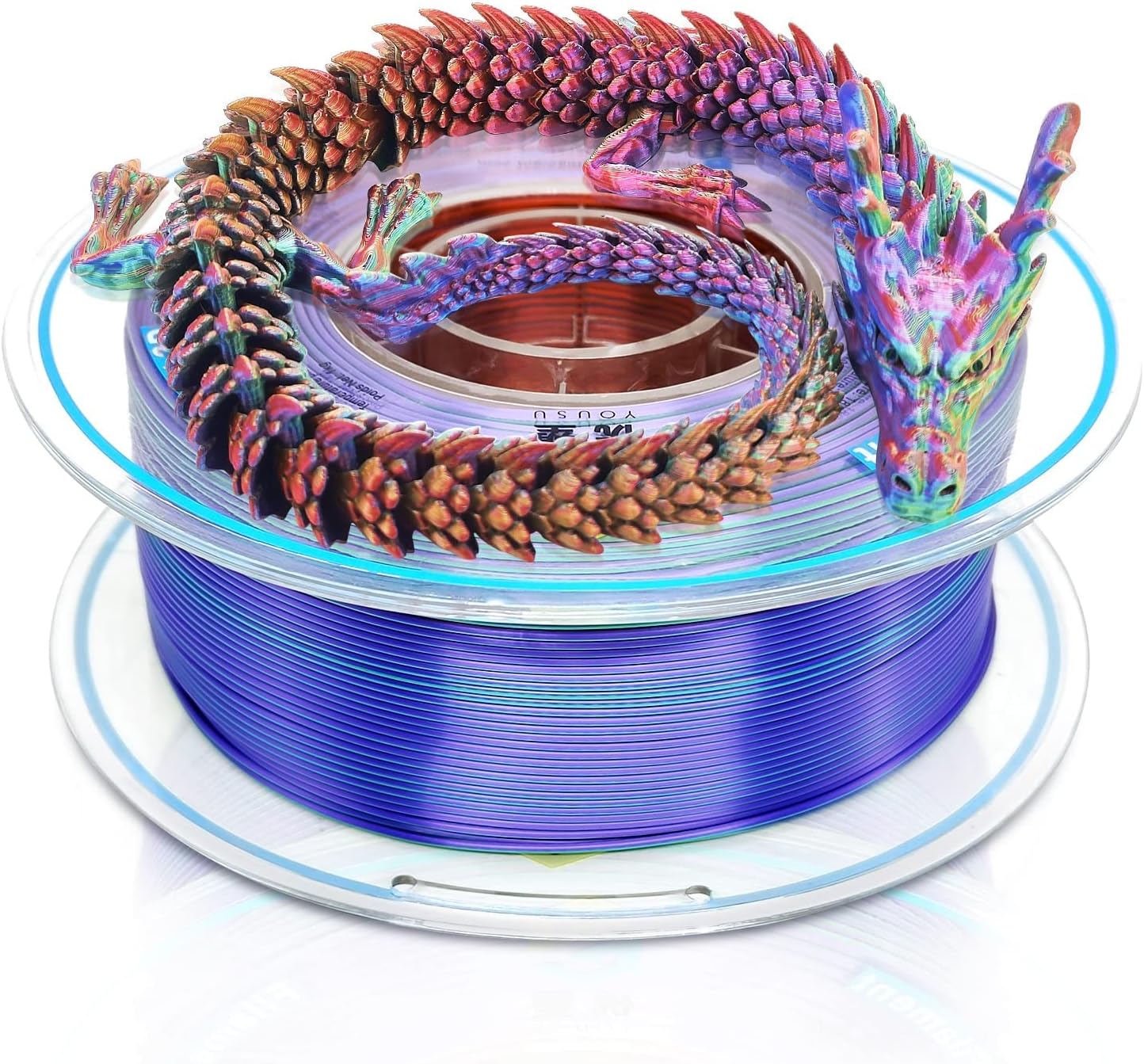 YOUSU Tricolor PLA Filament Multicolor 3D Printer Filament Like Rainbow Filament...