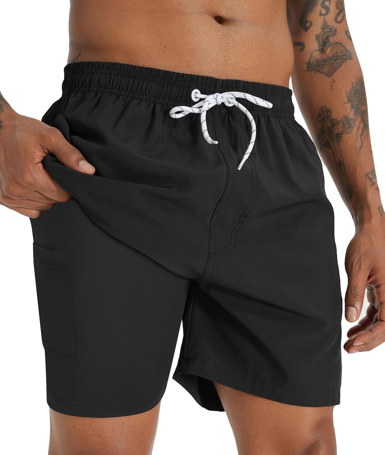 APTRO Men's Swim Trunks with Compression Liner 5.5" Bathing Suit Beach Swimsuits...