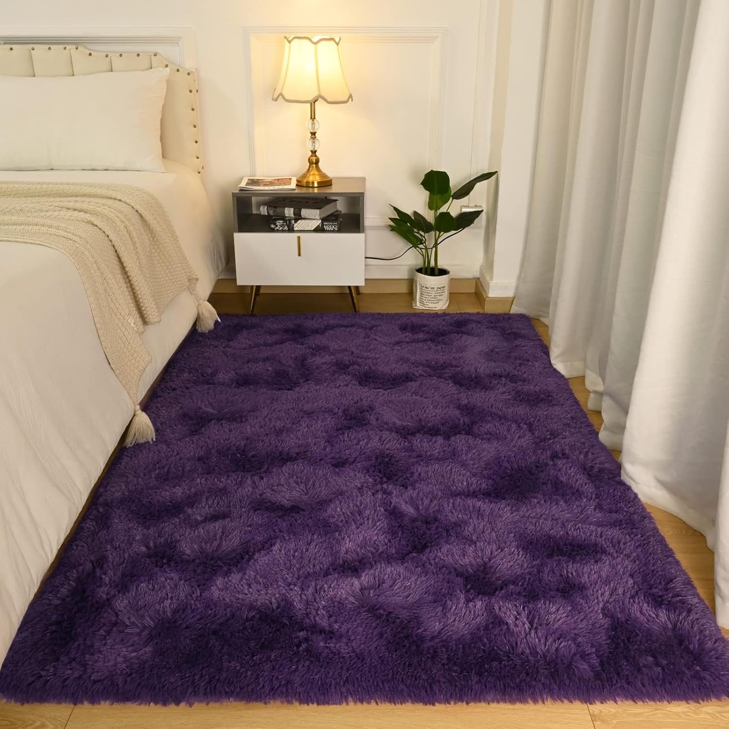 Softlife Rug, Special Area Rug for Bedroom 4x5.3 Feet, Innovative Super Soft Sha...