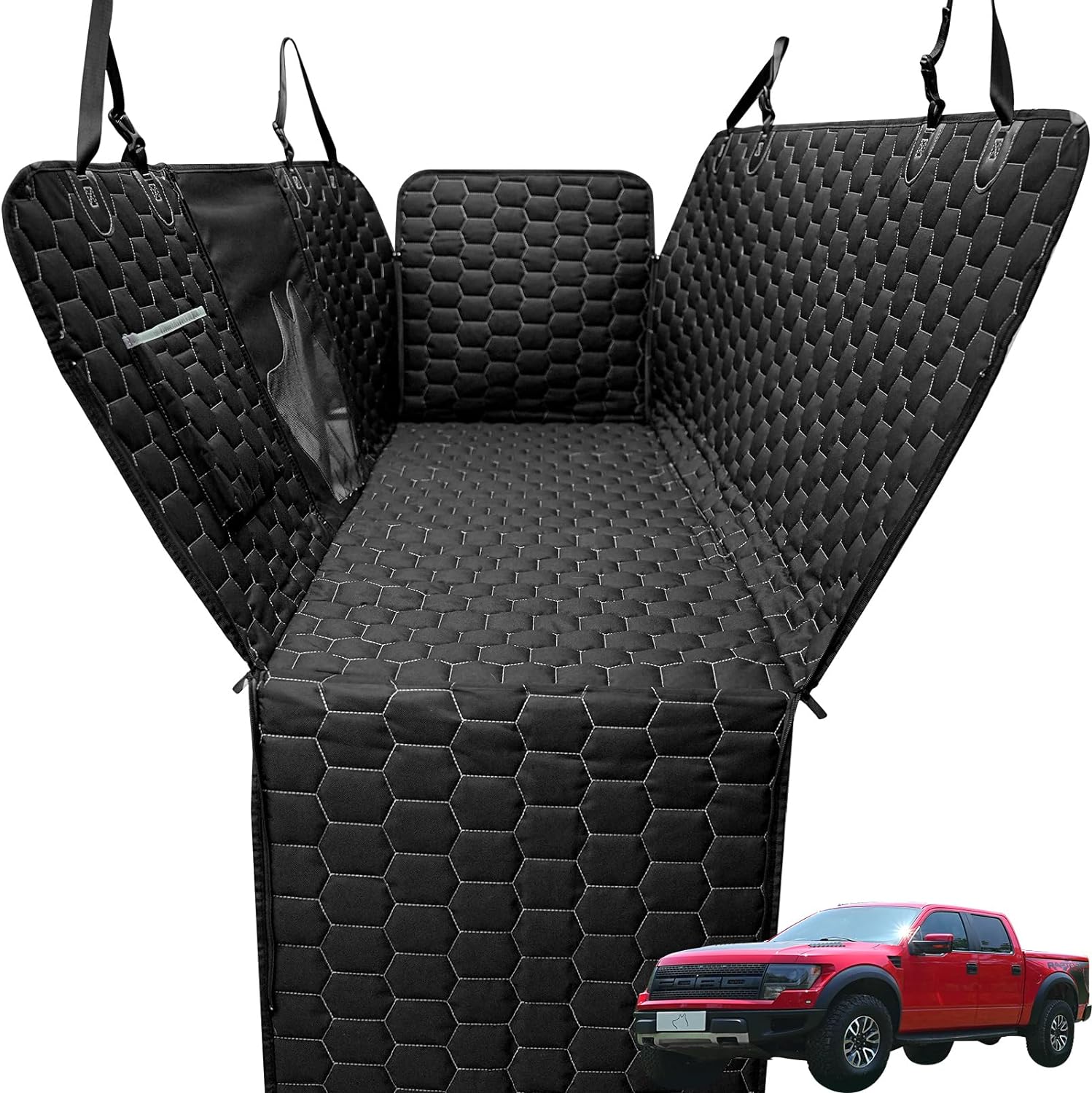 Dog Car Seat Cover for Trucks, Dog Seat Cover for Back Seat Protector F150 Ram 1...
