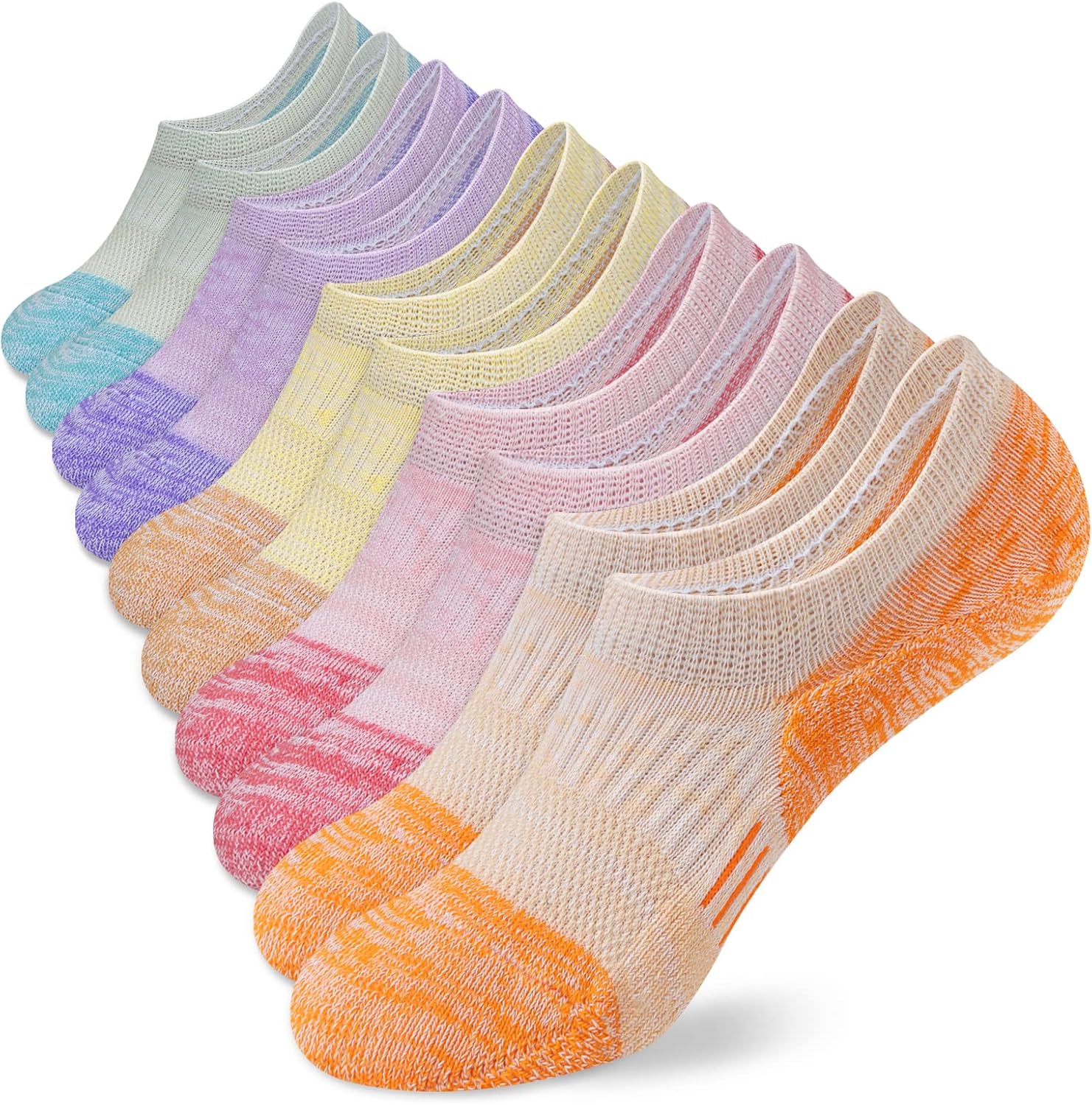 No Show Socks Womens Athletic Cushion Ankle Footies Low Cut Socks 5-6 Pairs 8-10...