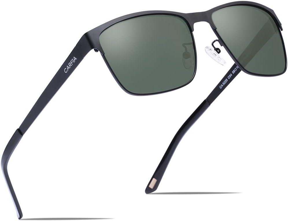 CARFIA UV Protection Mens Sunglasses Polarised Mirrored Glasses for Driving Hiki...