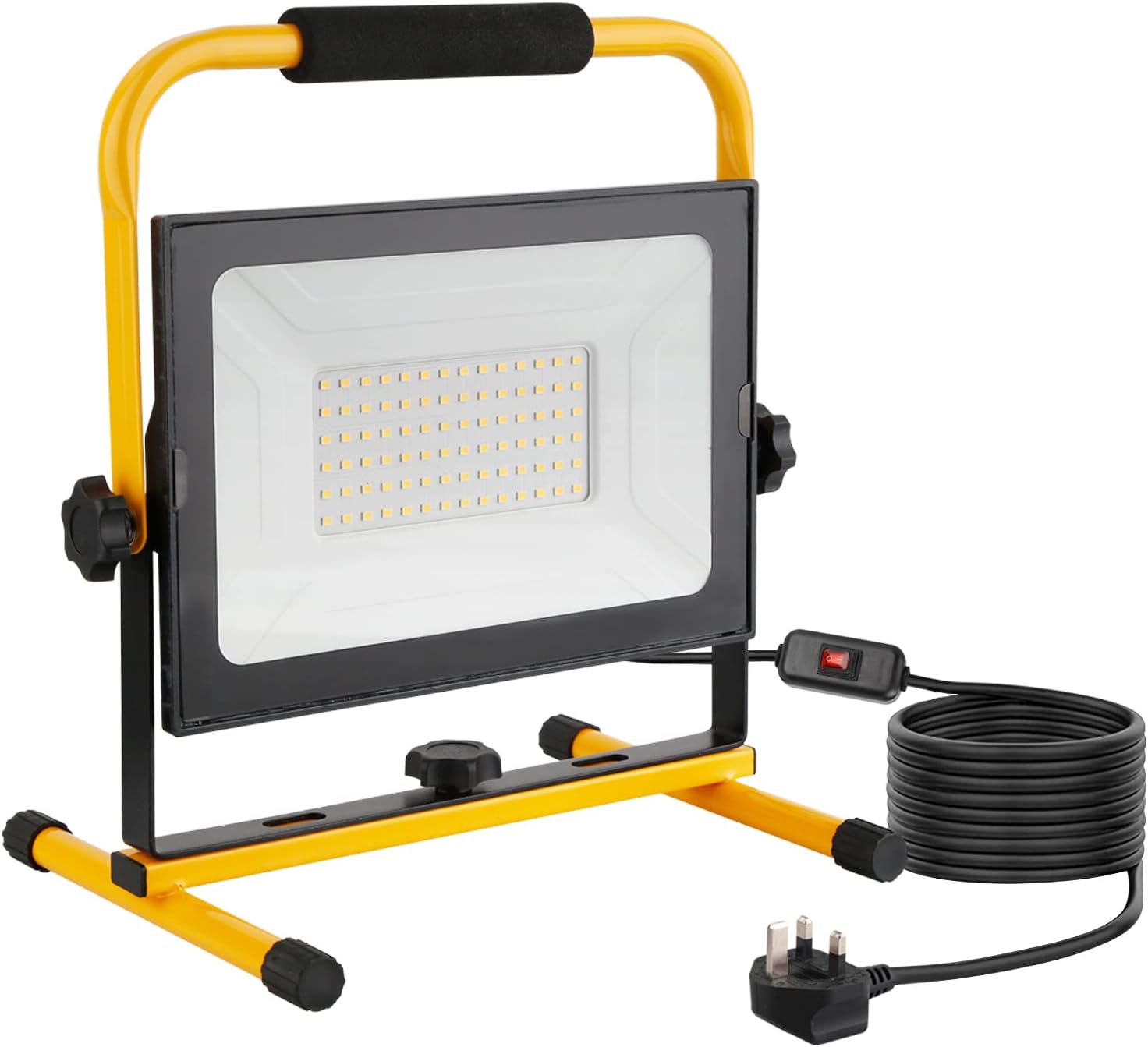 70W LED Work Light 7000LM, IP65 Outdoor Construction Lighting with Detachable St...