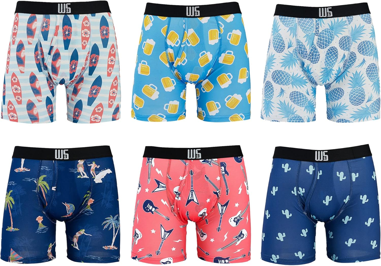 Warriors & Scholars | Mens Boxer Briefs | Boxer Briefs for Men Pack of 6 | Mens...