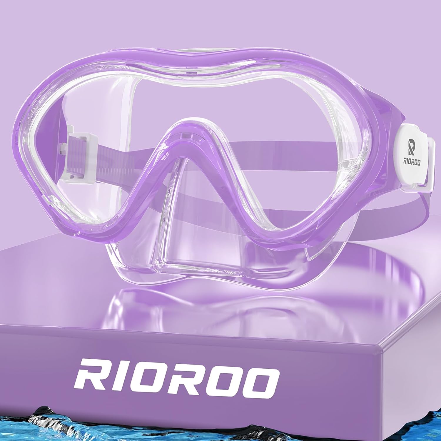 RIOROO Snorkel Mask for Kids,Swimming Goggles Kids with Nose Cover for Boys Girl...