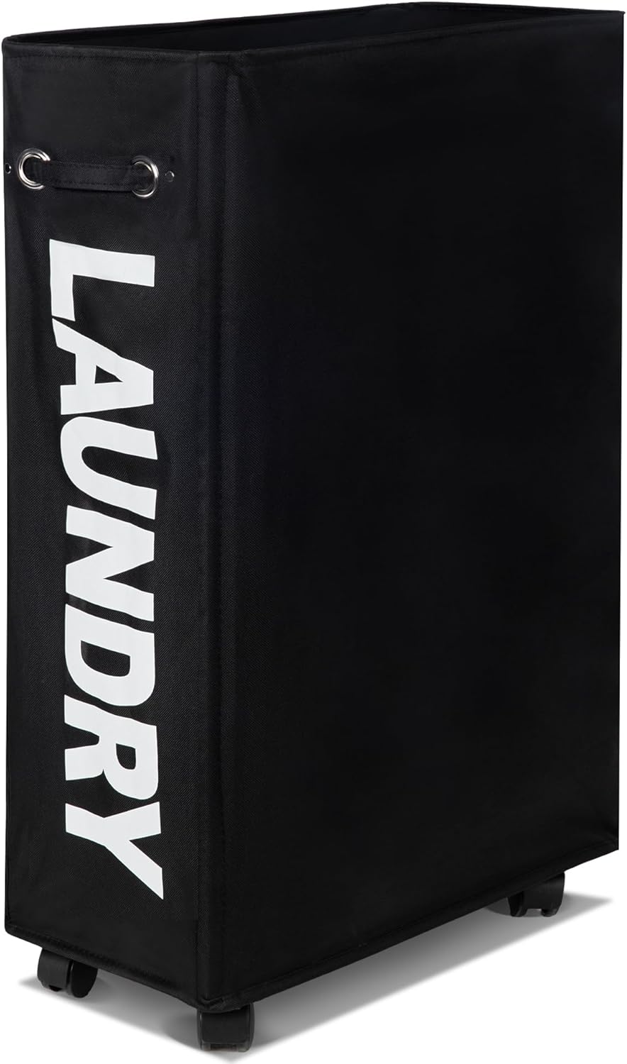 Caroeas 26" Rolling Slim Laundry Basket with wheels, 55L Collapsible Laundry ham...