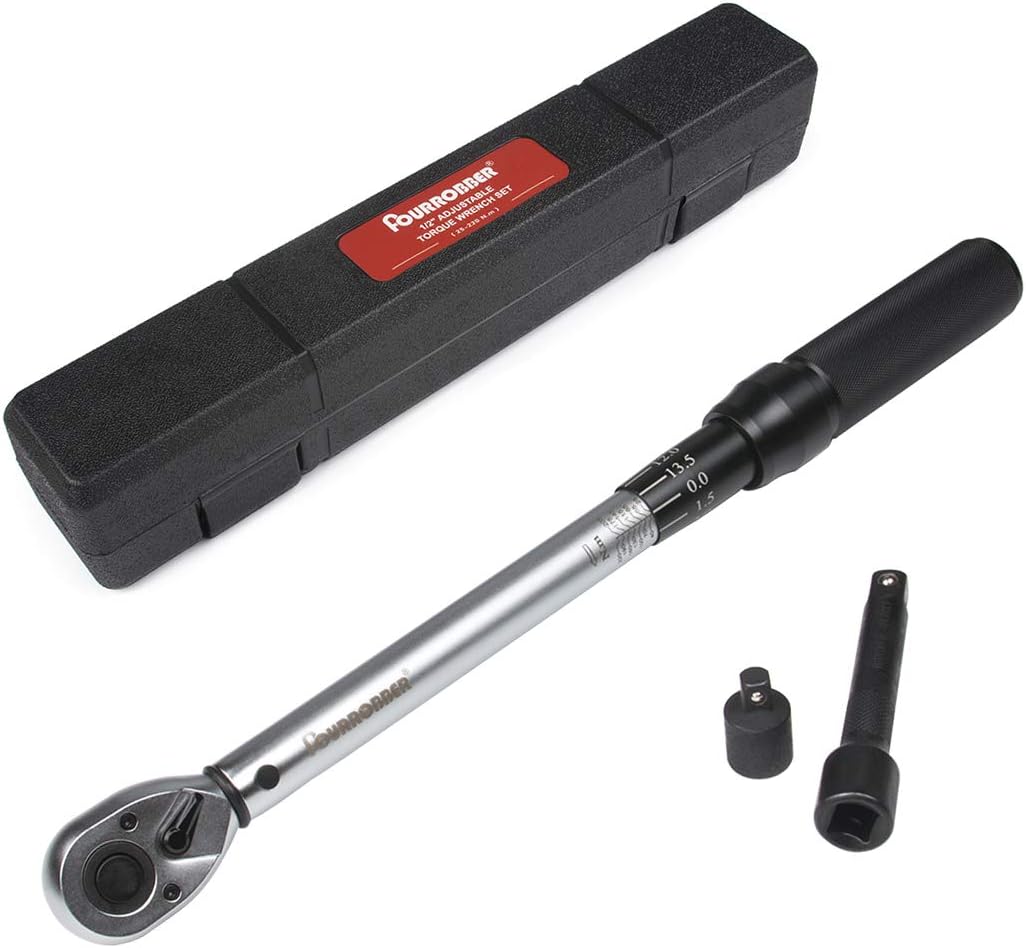 FOURROBBER Torque Wrench1/2-Inch Drive Click 25-220 Nm Dual-Direction Adjustable...