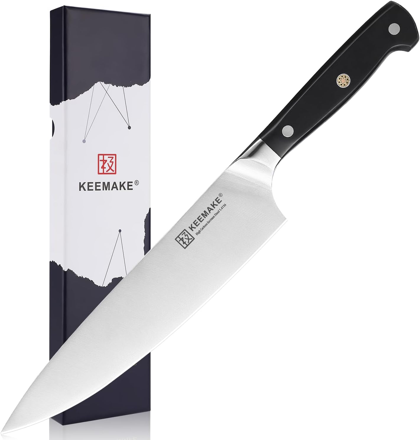 KEEMAKE Chef Knife 8 Inch, Professional Kitchen Knife with High Carbon German St...