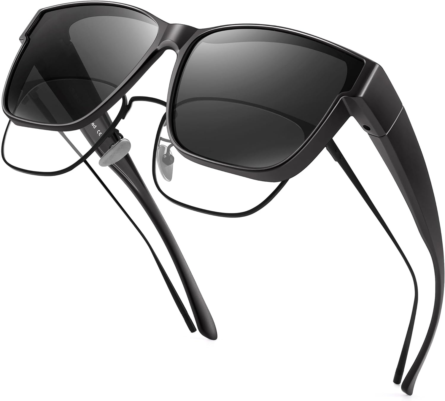 URUMQI Polarized Sunglasses Fit Over Glasses for Men Women, Oversized Square Sun...