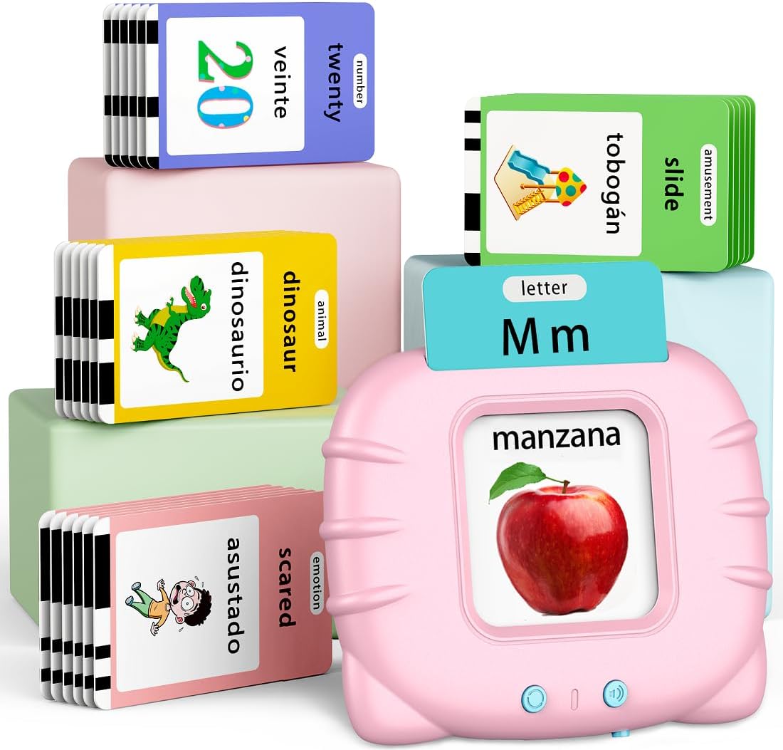 Bilingual Educational Toys, Spanish English 520 Sight Words Talking-Flash-Cards,...