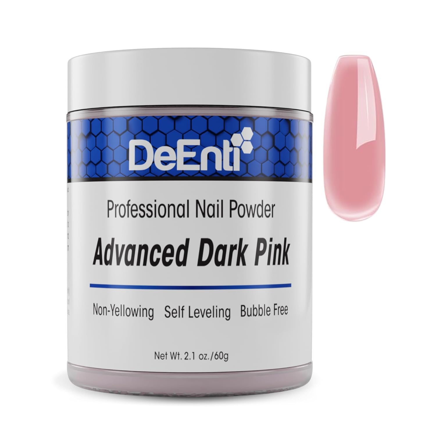 DeEnti Acrylic Nail Powder, 2oz Dark Pink Acrylic Powder Dip for Nails, Long Las...