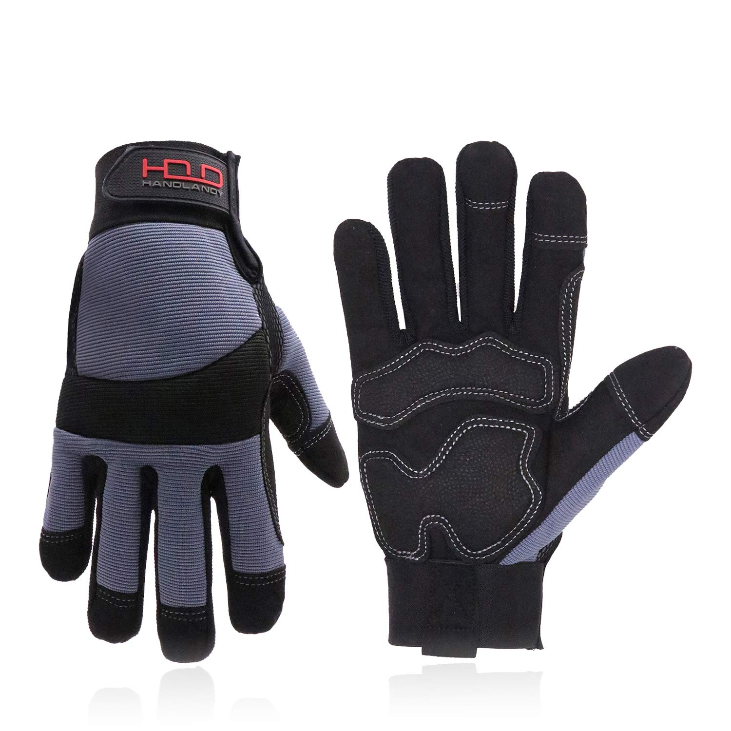 HANDLANDY Anti Vibration Safety Work Gloves for Men Women, Breathable Flexible S...