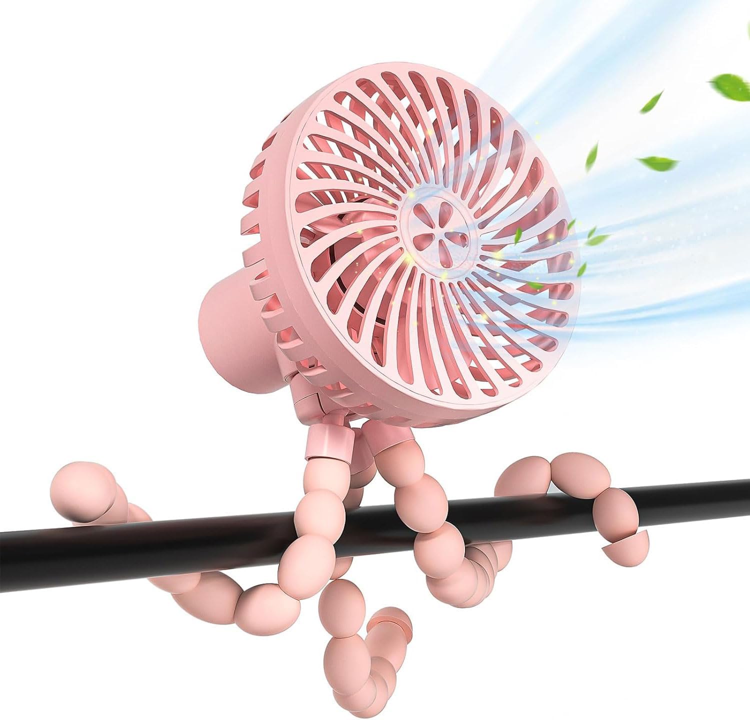 Pram Fan, Clip on Fan for Pram, Portable 3000mah Battery Personal Fan for Pram,...