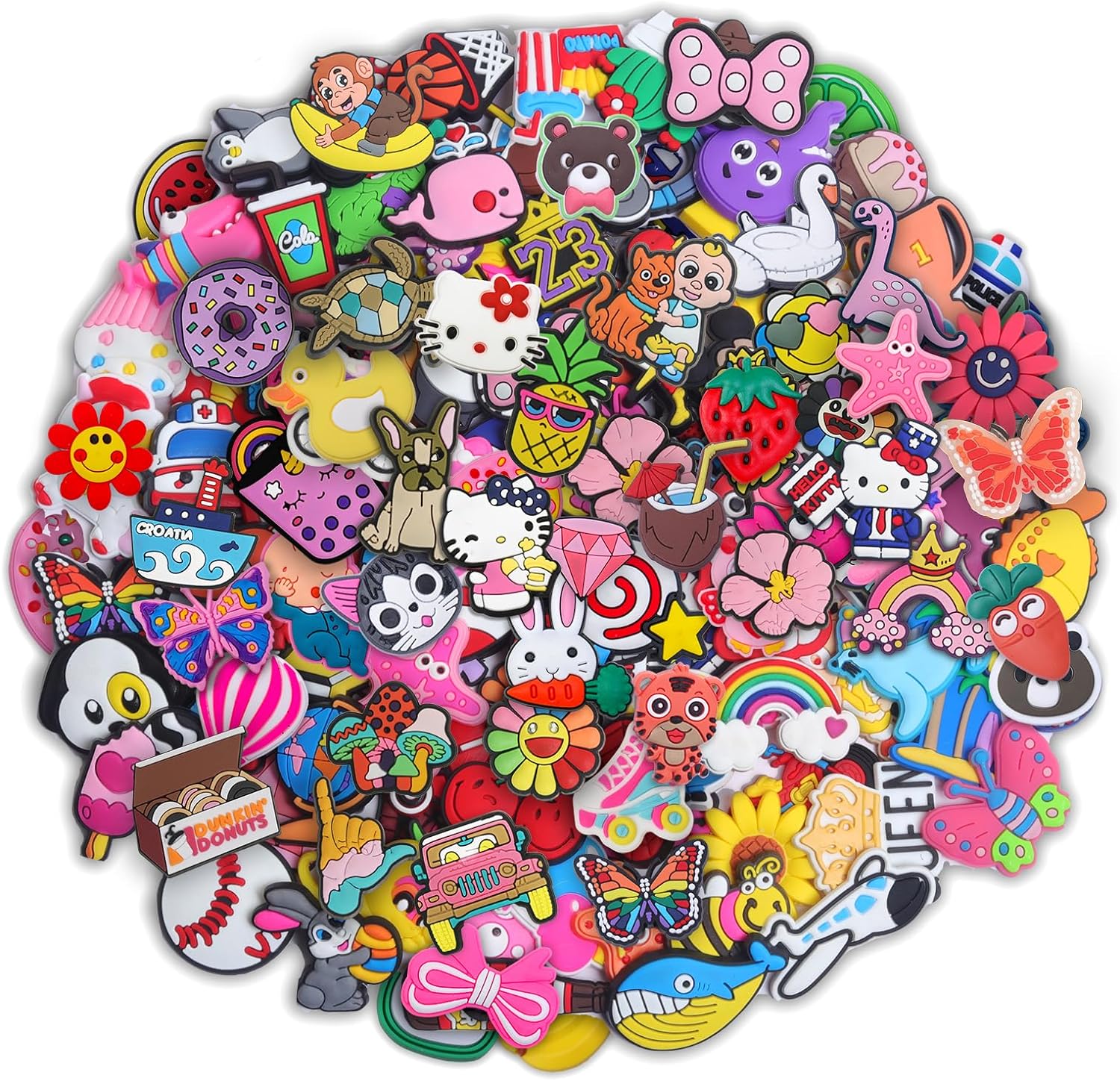 50,100 PCS Non-Repeat Shoe Charms, Unique Shoe Decorations for Party Gifts, Spec...