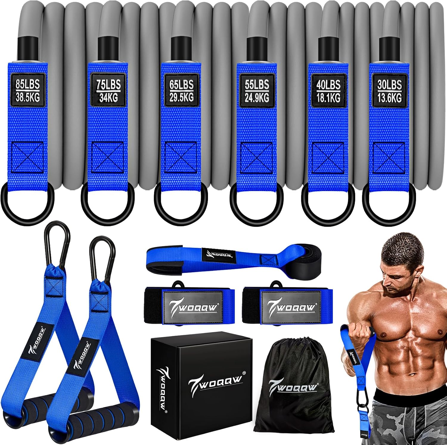 Resistance Bands, Special 350lbs Heavy Exercise Bands with Handles, Innovative W...