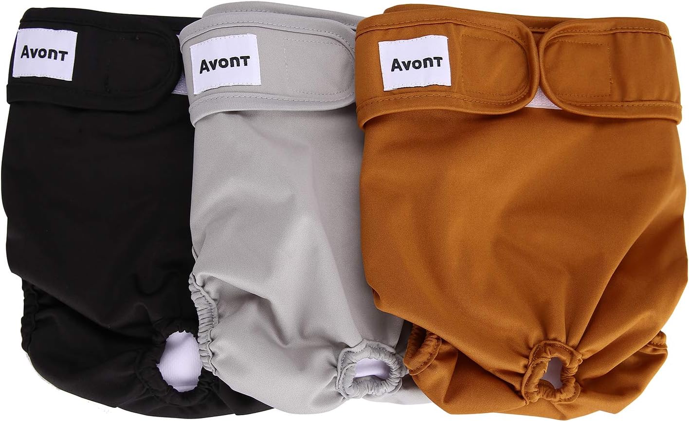 Avont 3 Pack Reusable Dog Diapers, Highly Absorbent Sanitary Wraps, Special Wash...