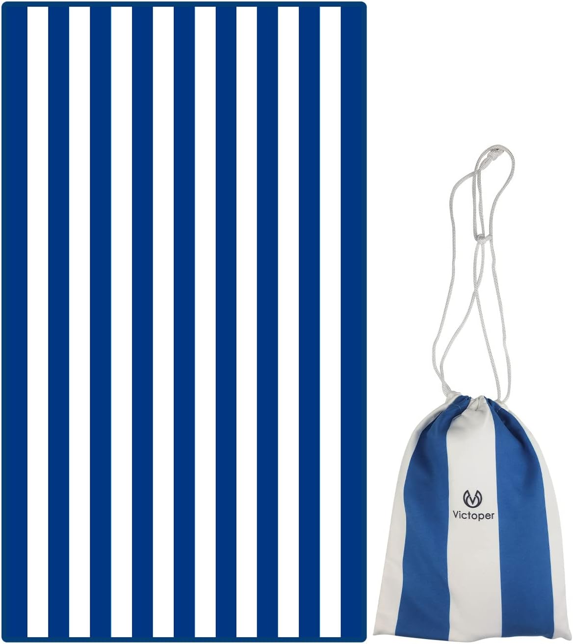Victoper Microfiber Beach Towel Oversized Rapid Drying Sand Free Soft Compact Li...