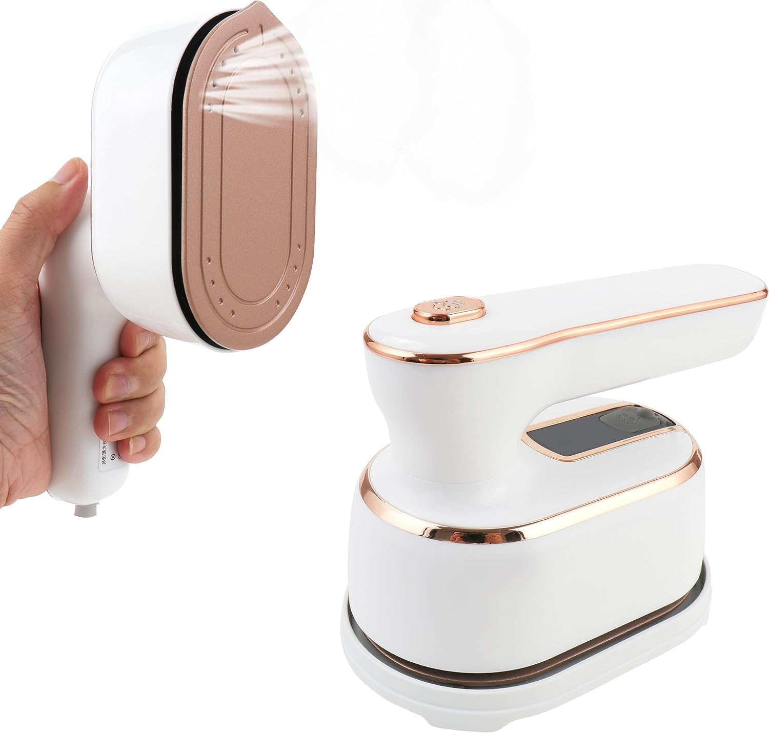 Mini Steam Iron, 1090W Foldable Handheld Travel Steam Iron, Ceramic Nonstick Sol...