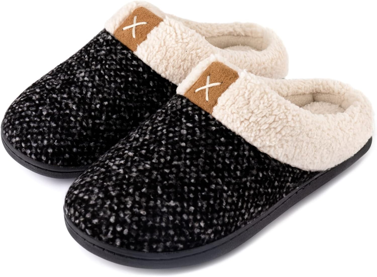 ULTRAIDEAS Ladies' Cozy Memory Foam Slippers, Special Fuzzy Wool-Like Plush Flee...
