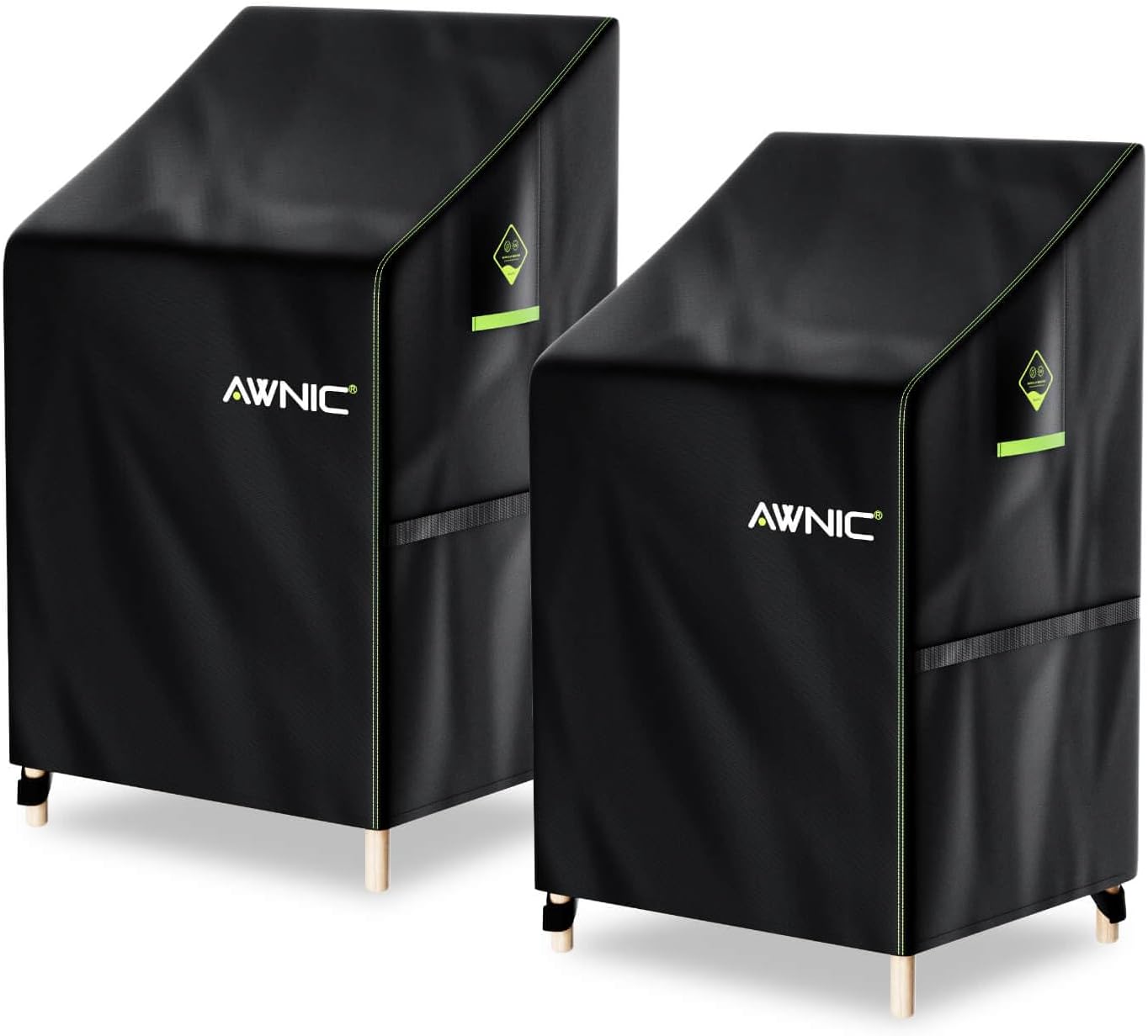 AWNIC 2 Packs Garden Chair Covers Waterproof Outdoor Chair Covers Stacking 420D...