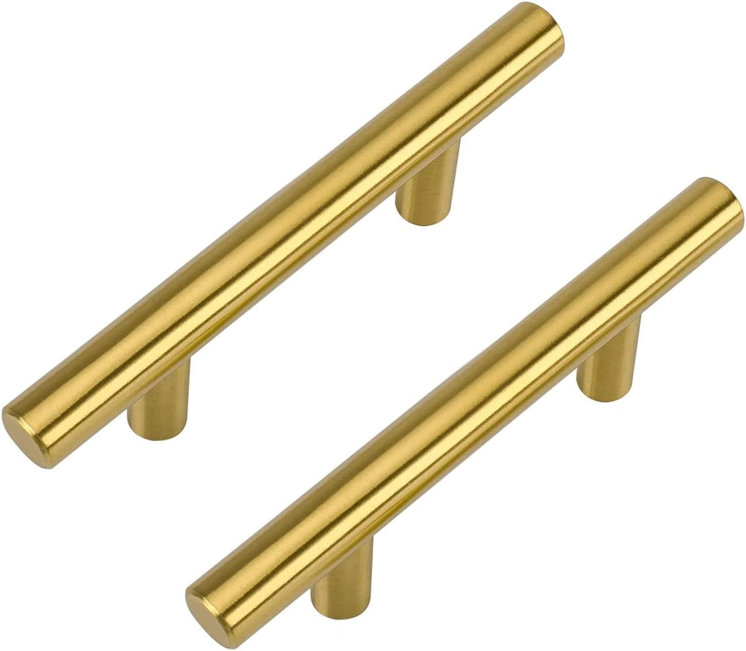 LONTAN Kitchen Cupboard Handles, Special 10 Pack 96mm Gold Wardrobe Handles, Hig...