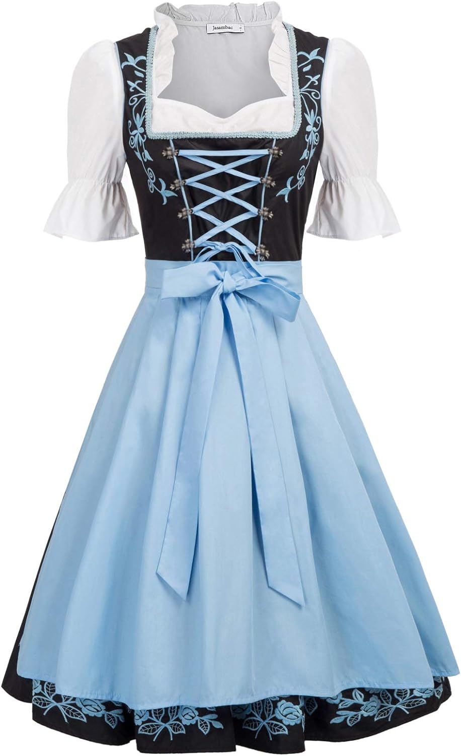 JASAMBAC Women's Dirndl Dress, Special 3 Piece Oktoberfest Outfit, Unique German...