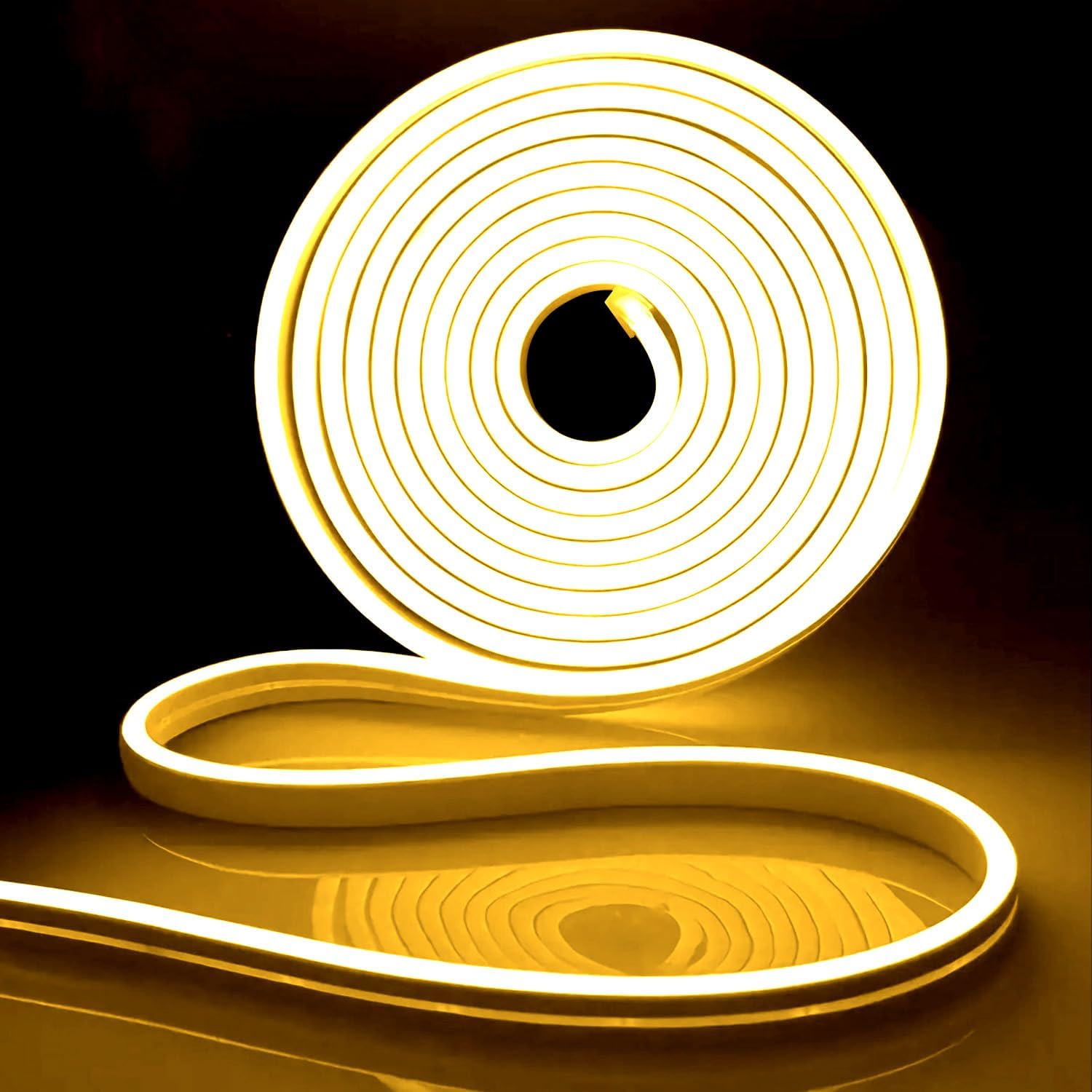 iNextStation Neon LED Strip Light 5M 12V Warm White 3000K LED Lights Strip Flexi...