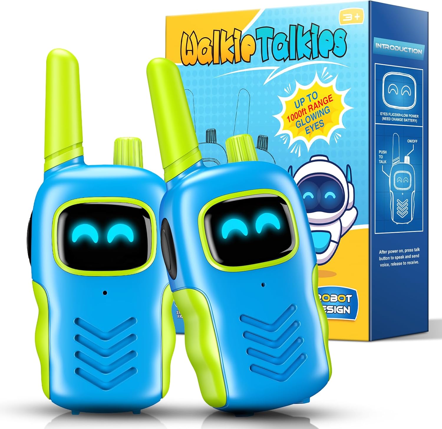 Grriopi Walkie Talkies for Kids, 4 5 6 7 8 9 Year Old Boy Gifts for 3-12 Year Ol...