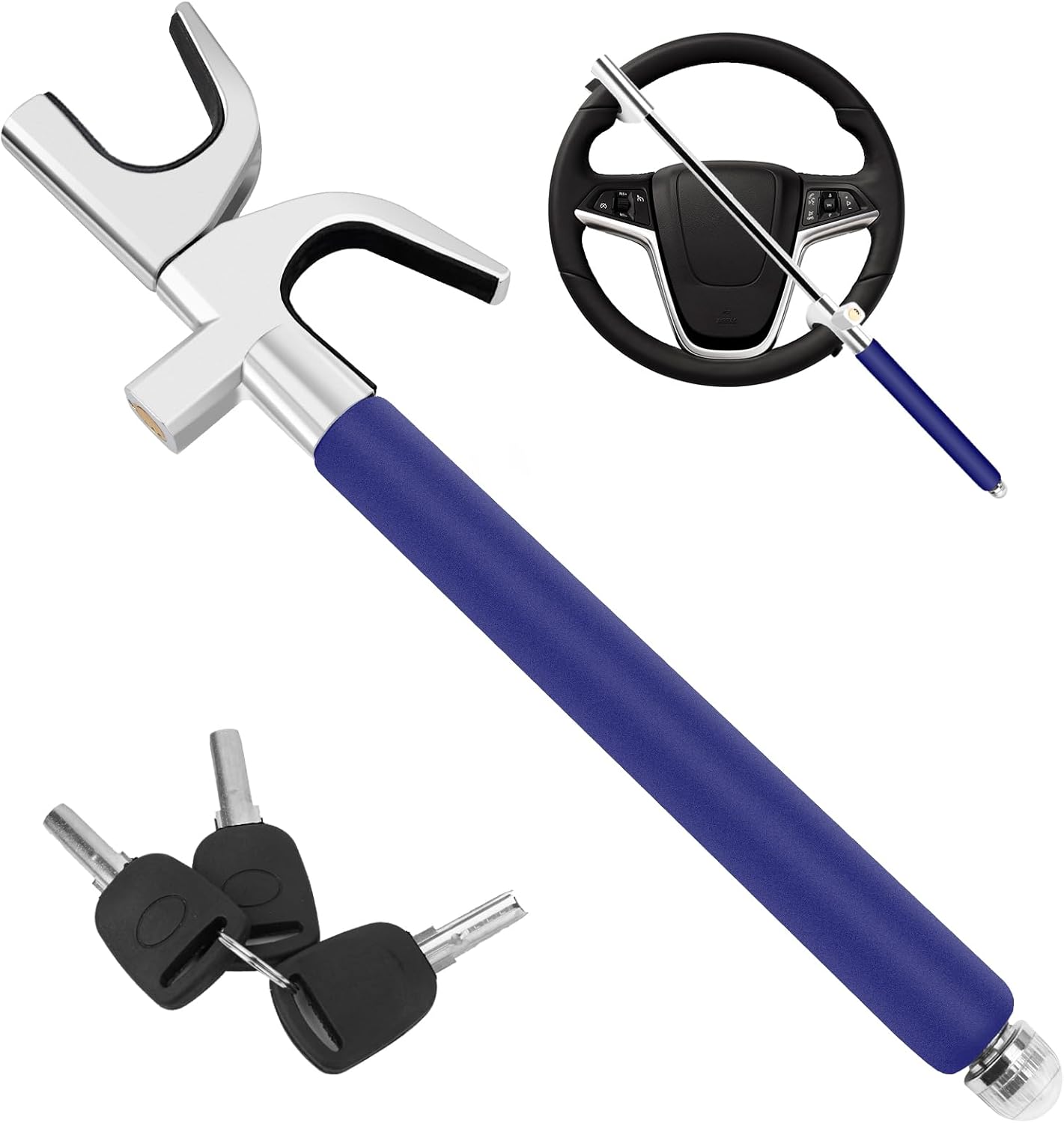 SURDOCA Multifunction Steering Wheel Lock – High Security Anti Theft Steering Wh...
