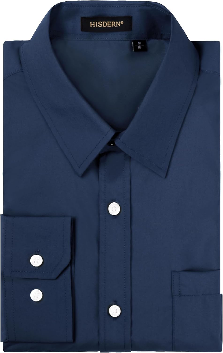 HISDERN Men's Formal Dress Shirt, Special Long Sleeve Business Casual Button Dow...