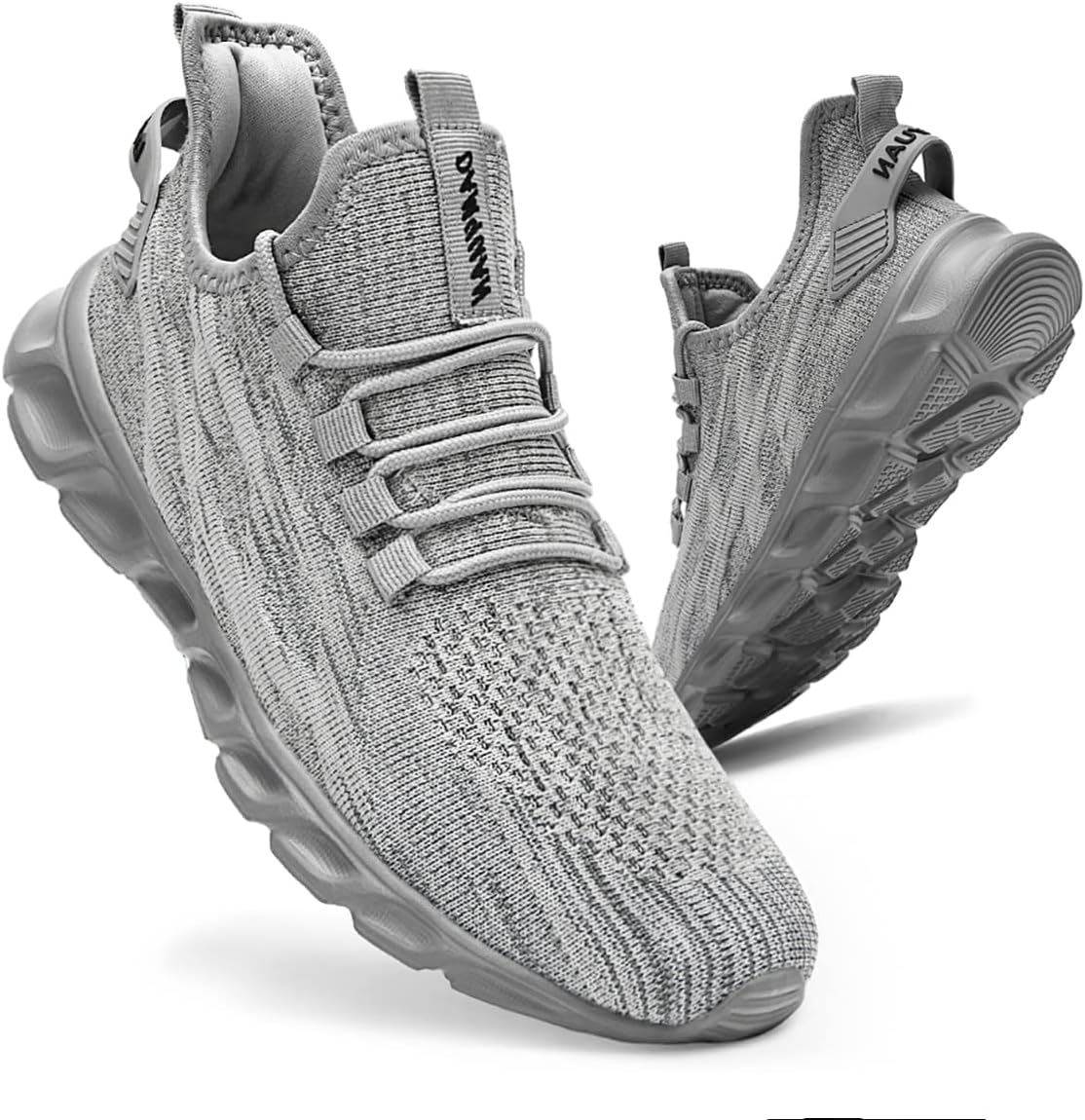 CAIQDM Mens Trainers Running Shoes Leisure Sneakers Mesh Walking Gym Tennis Shoe...