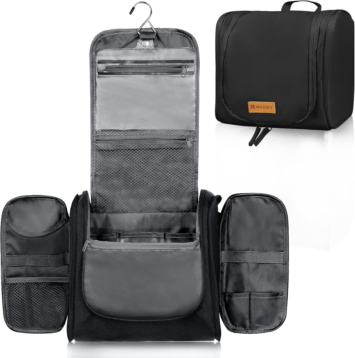 Toiletry Bag for Women and Men, Water-Resistant Travel Makeup Bag with Hanging H...
