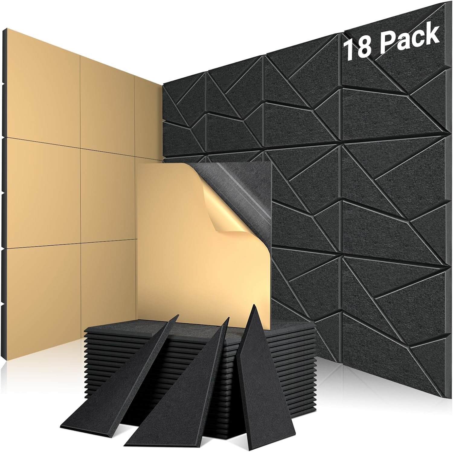 Topnaca 18 Pack Sound Proofing Panels, 30x30x0.9cm...