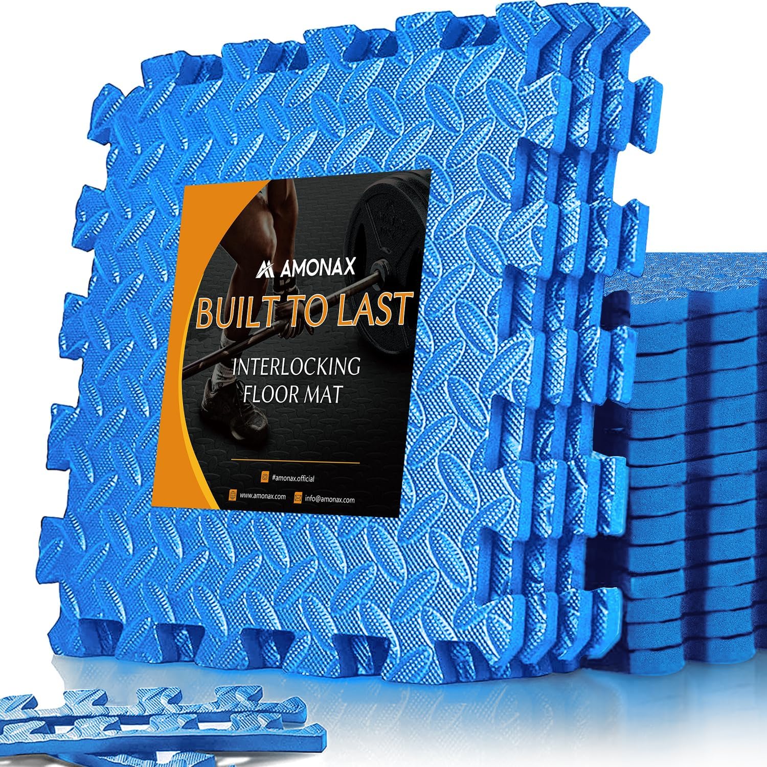 Amonax Exercise Interlocking Floor Mats, Eva Foam Mats, Puzzle Kids Play Floor M...