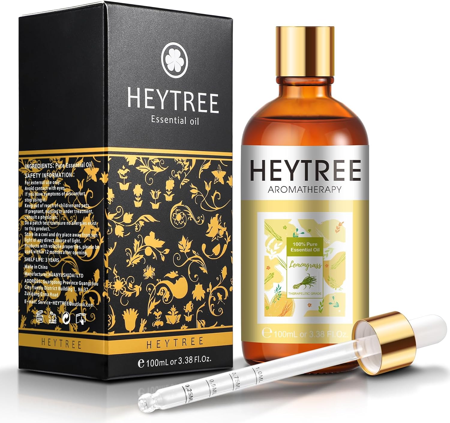 HEYTREE Lemongrass Essential Oil, Special Pure Natural Essential Oil for SPA Aro...