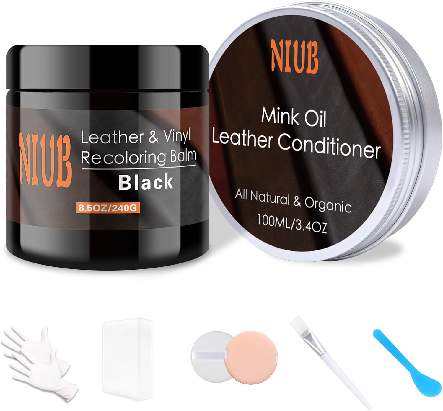 NIUB Leather Recoloring Balm, Special Leather Restorer with Oil Leather Color, I...