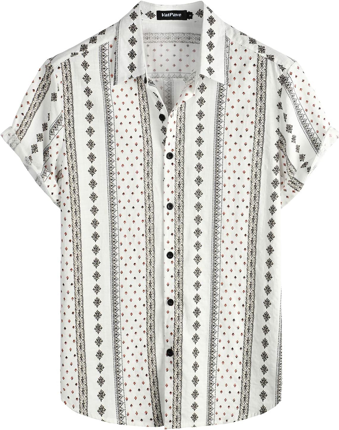 VATPAVE Mens Summer Tropical Shirts Short Sleeve Button Down Aloha Hawaiian Shir...