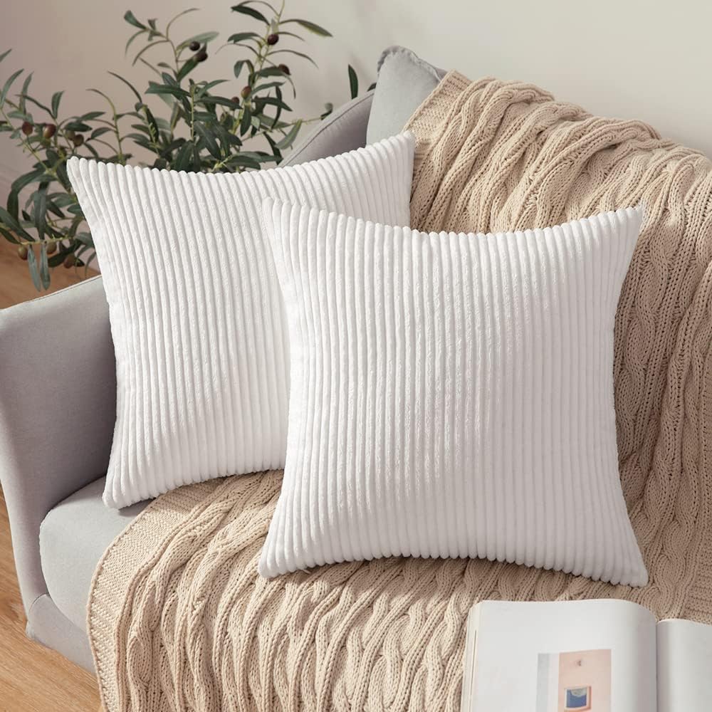 MIULEE Throw Pillow Case Set, Special Square Cushion Cover Sham, Innovative Soft...