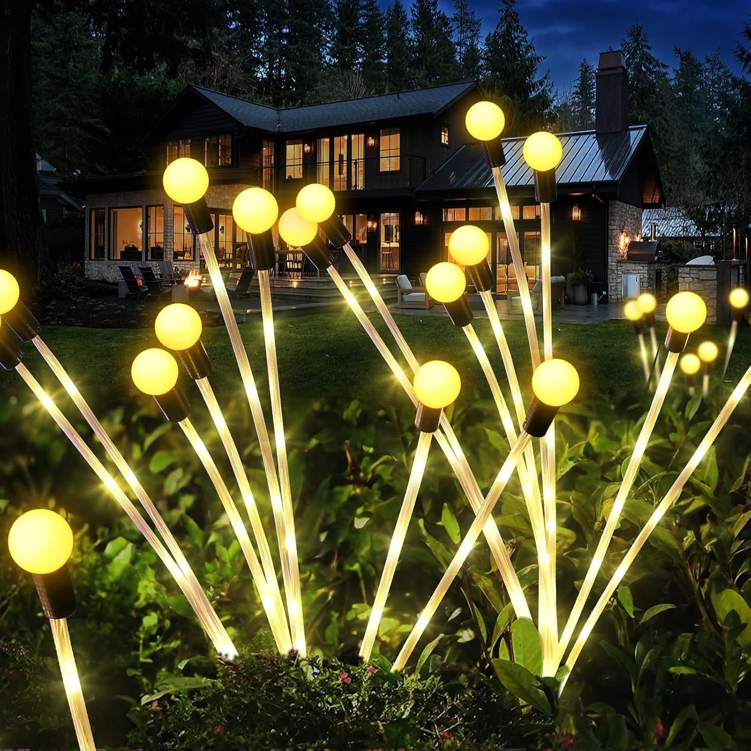 Joltix Solar Firefly Lights, 32 LED Swaying Solar Garden Lights Firefly Lights,...