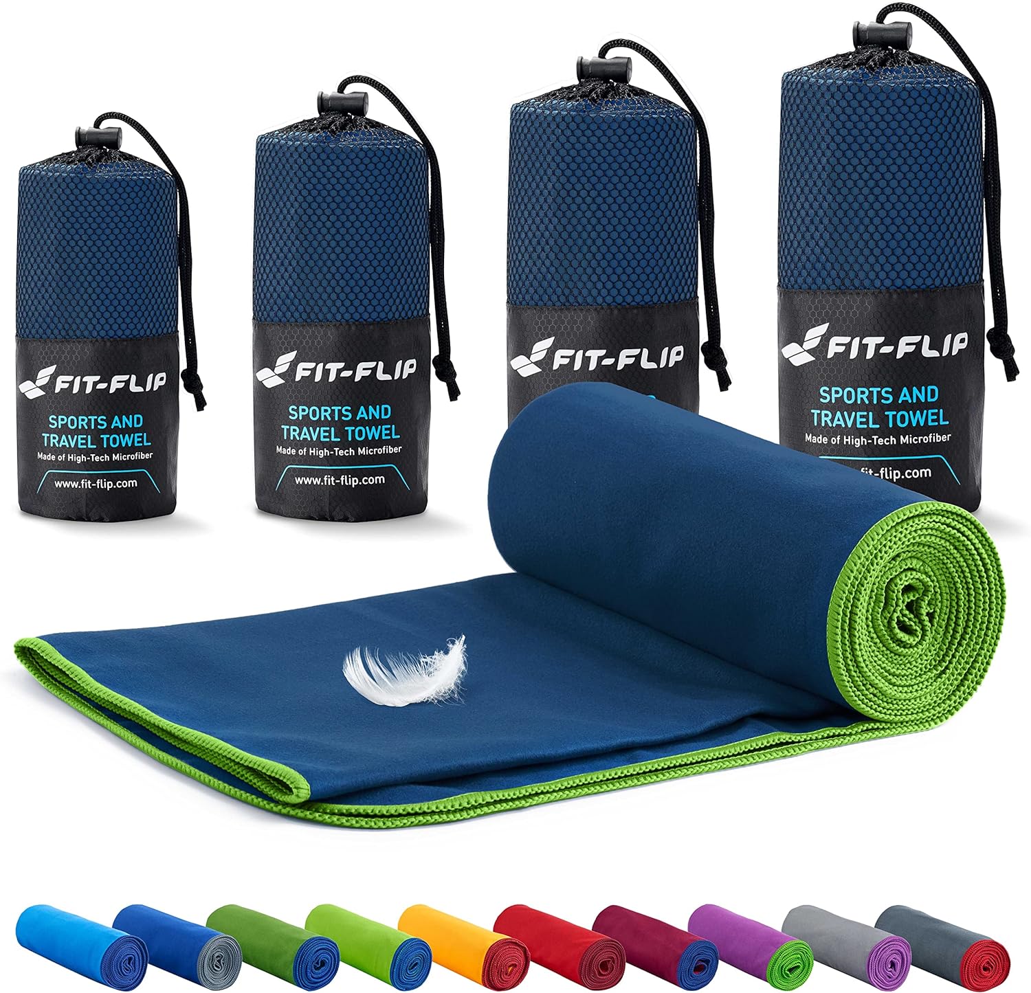 Fit-Flip Camping Towel, Special Ultra Lightweight Towel for Camping, Innovative...