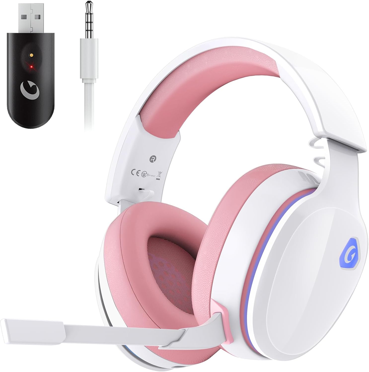 Gvyugke Wireless Gaming Headset, Special Pink Gaming Headphone for PS4 PS5 PC, I...
