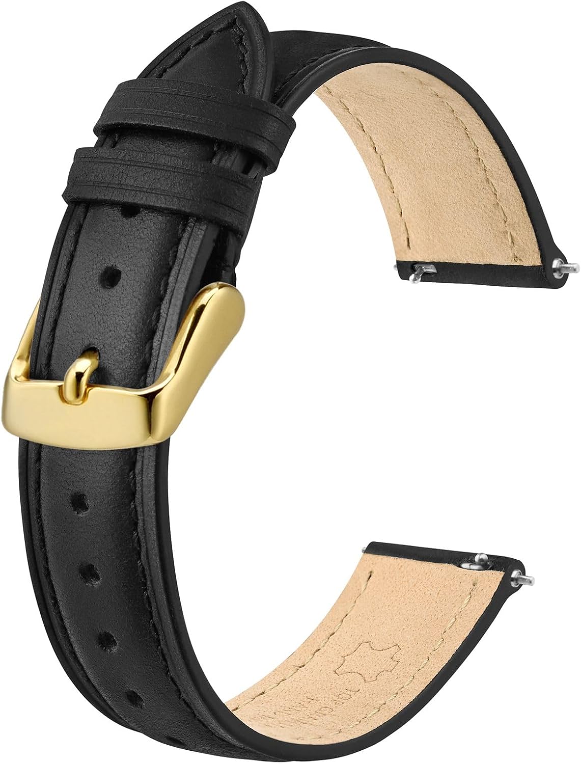 BISONSTRAP Elegant Leather Watch Straps, Quick Release, Watch Bands for Women an...