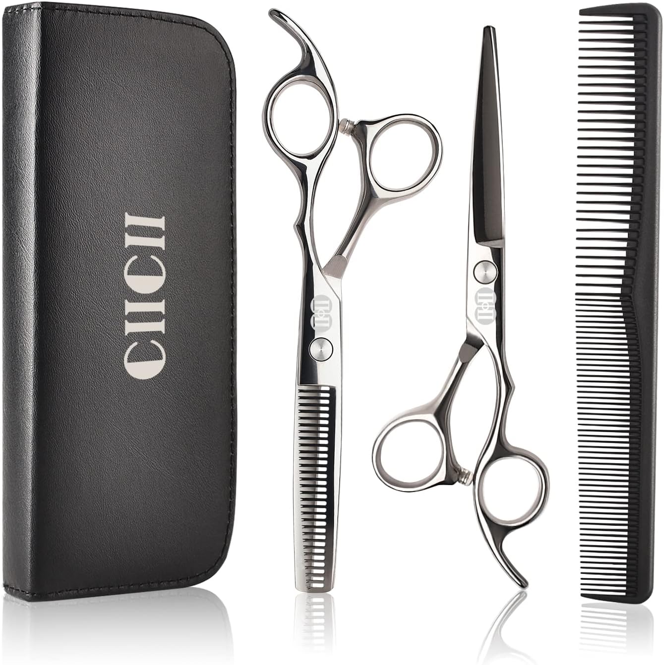 CIICII Hairdressing Scissors Set, Professional Hair Cutting Scissor Barber Kit (...